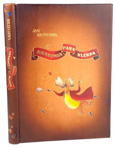 Jan Brzechwa - Akademia Pana Kleksa or Mr. Kleks' Academy. First edition, Illustr. Jan Marcin Szancer, exclusive leather binding
