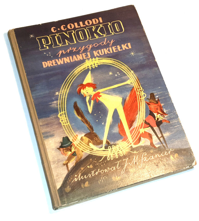 COLLODI- PINOKIO Przygody drewnianej kukiełki 1951r. ilustracje Szancer