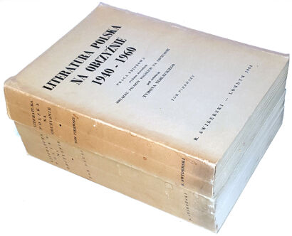 TERLECKI - LITERATURA POLSKA NA OBCZYŹNIE 1940-1960. T. 1-2 [komplet w 2 wol.] Londyn 1964-1965