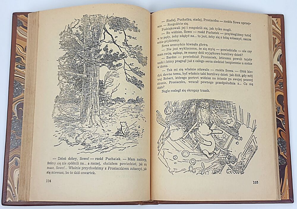 Chatka Puchatka A.A. Milne, E.H. Shepard, ekskluzywna książka, skórzana oprawa, ilustracja 2