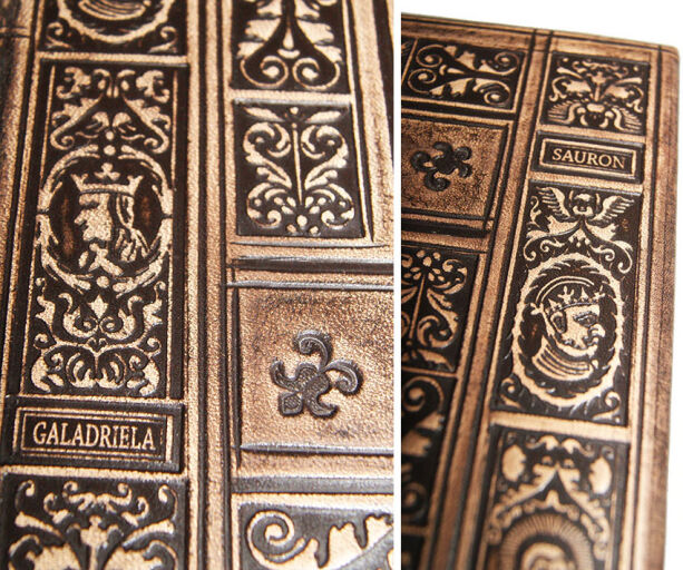 ﻿"The Lord of the Rings" J.R.R. Tolkien in a renaissance  knurled leather binding.